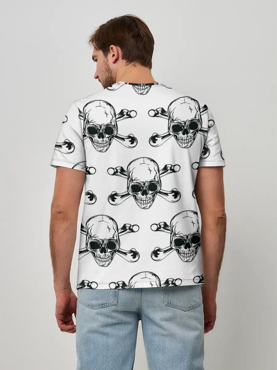 Мужская базовая футболка / Череп и кости