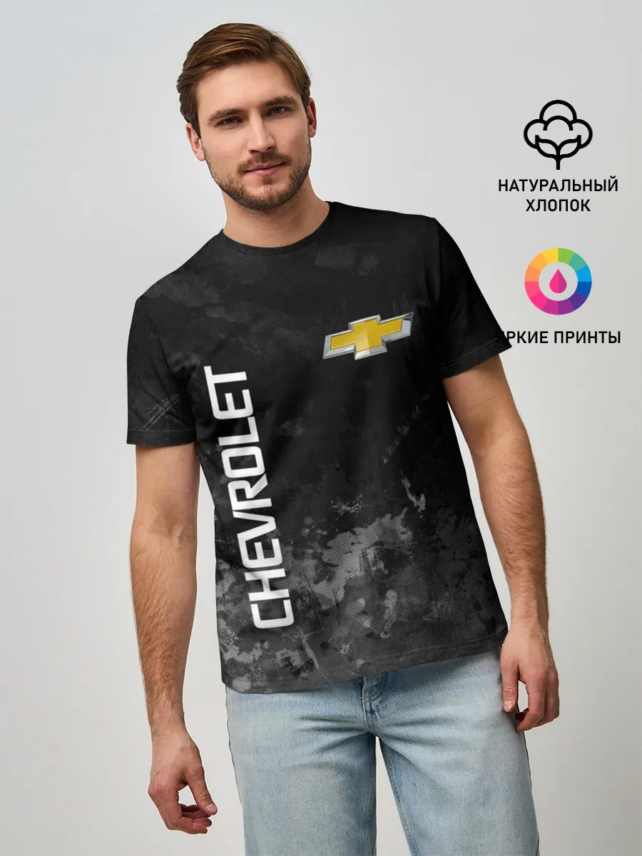 Мужская базовая футболка / Chevrolet, gray