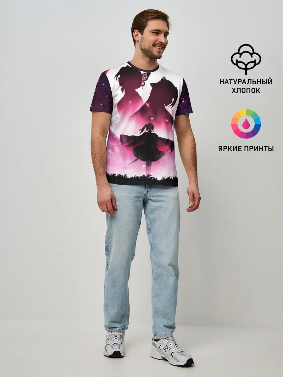 Мужская базовая футболка / Столп Бабочки