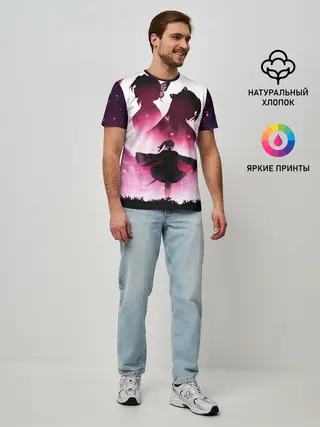 Мужская базовая футболка / Столп Бабочки