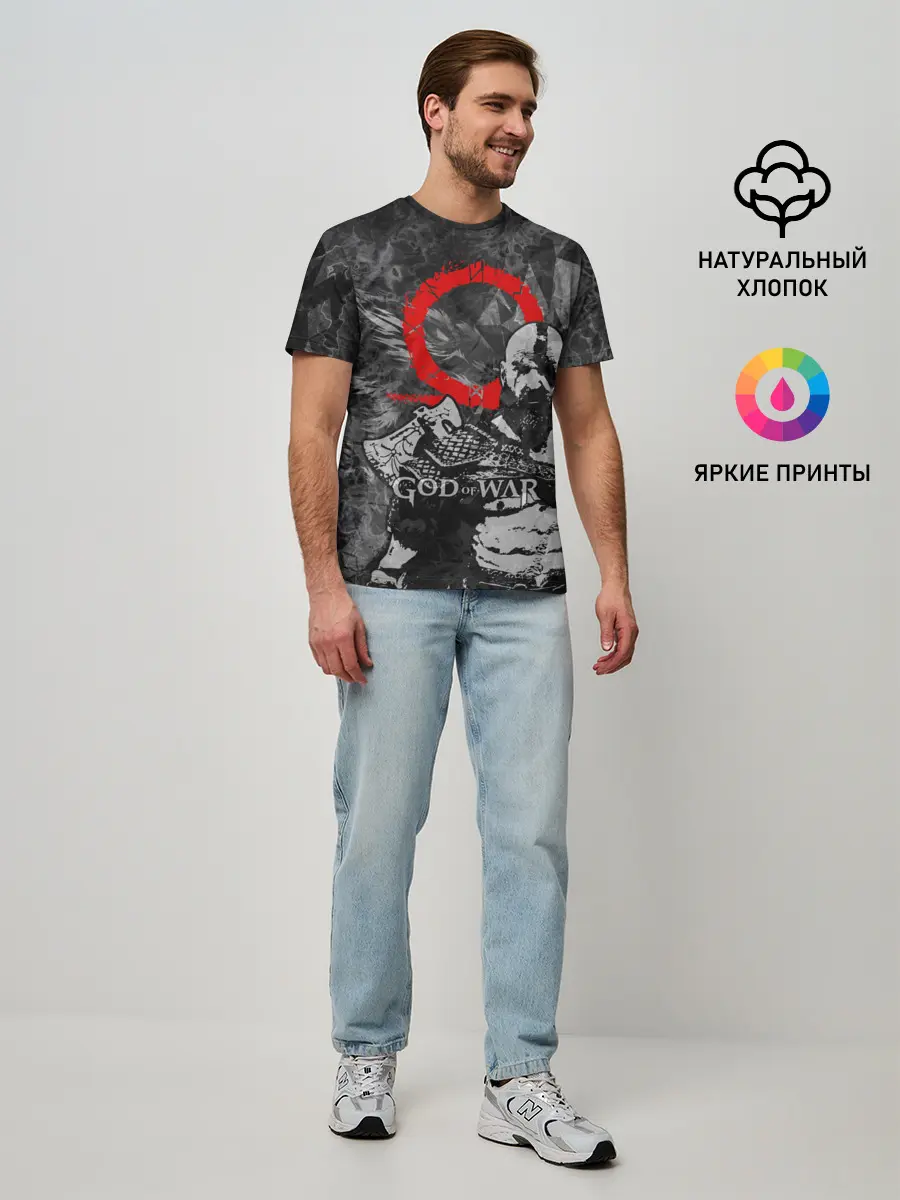 Мужская базовая футболка / GOD OF WAR : KRATOS
