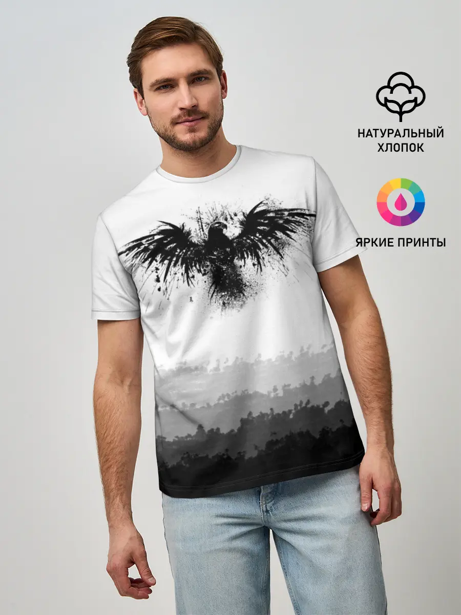 Мужская базовая футболка / ЧЁРНЫЙ ВОРОН