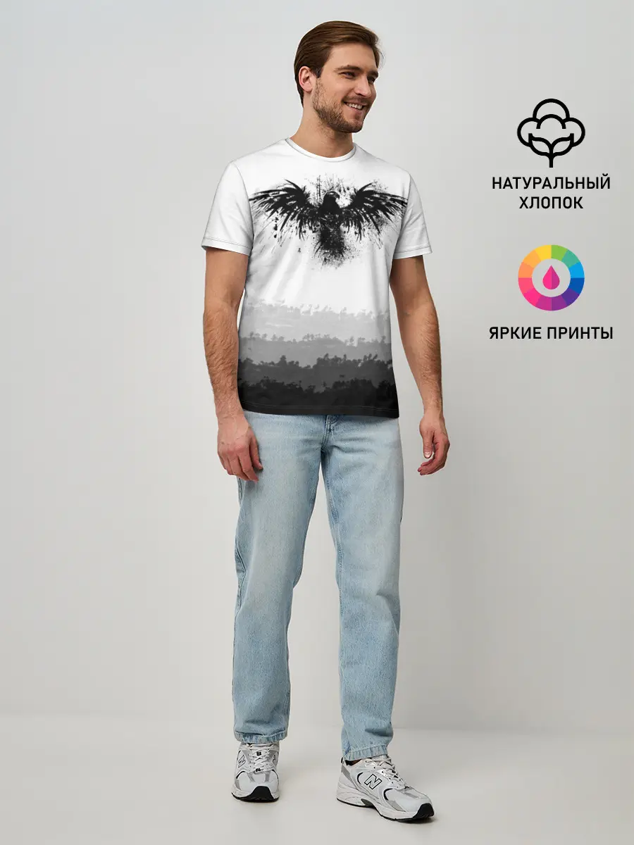 Мужская базовая футболка / ЧЁРНЫЙ ВОРОН