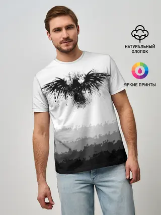 Мужская базовая футболка / ЧЁРНЫЙ ВОРОН
