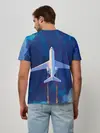 Мужская базовая футболка / Самолёт на небе