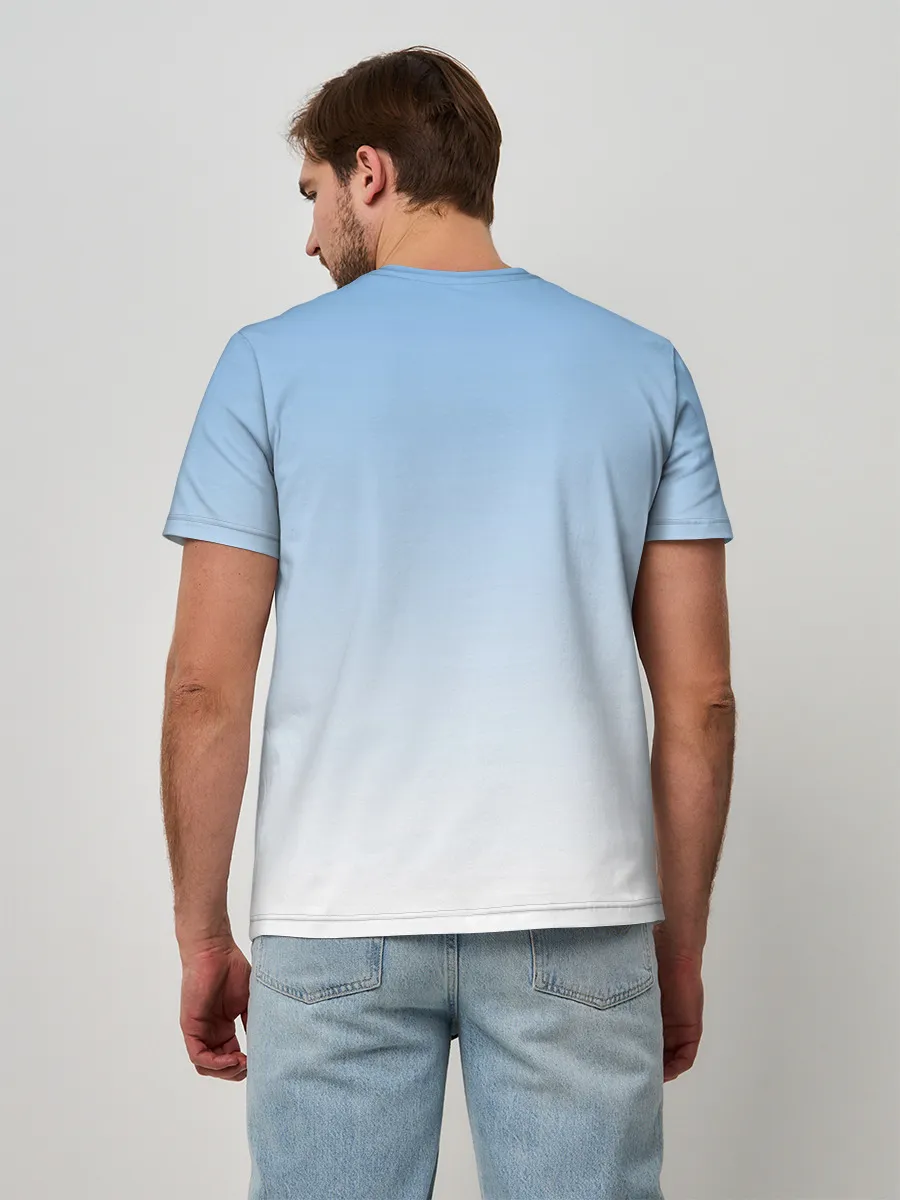 Мужская базовая футболка / собака в очках