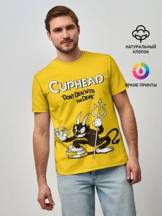 Мужская базовая футболка / Cuphead