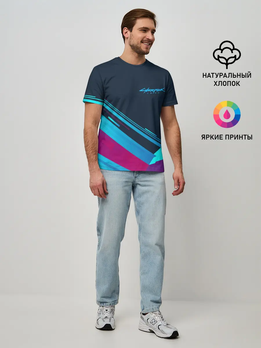Мужская базовая футболка / CYBERPUNK 2077