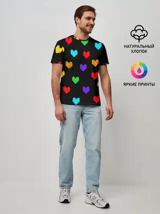 Мужская базовая футболка / UNDERTALE HEART
