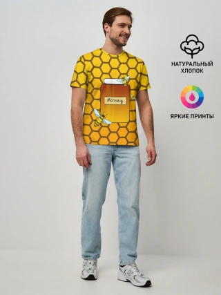 Мужская базовая футболка / Сладкий мёд