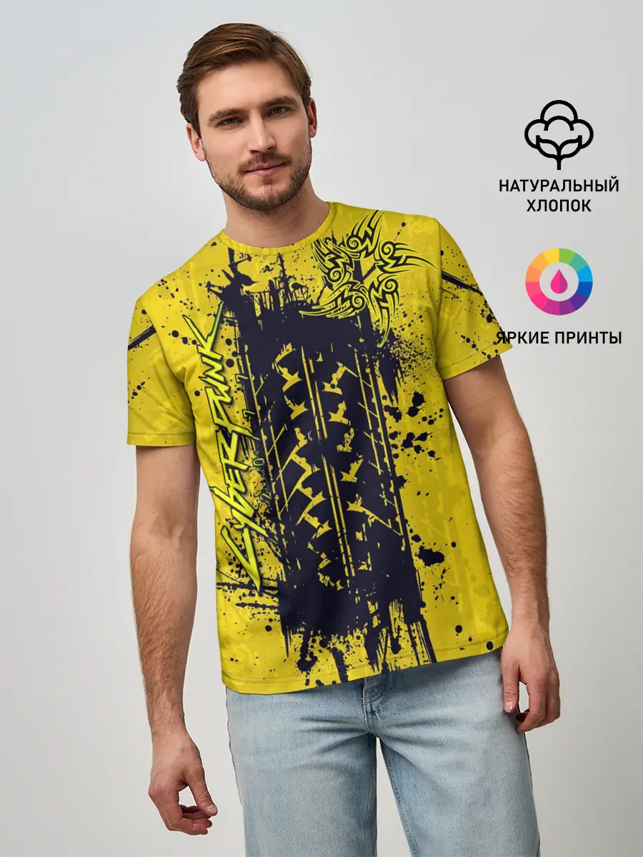 Мужская базовая футболка / CYBERPUNK 2077