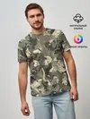 Мужская базовая футболка / Камуфляж с костями
