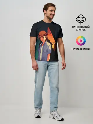 Мужская базовая футболка / Анимационные Элли и Джоел