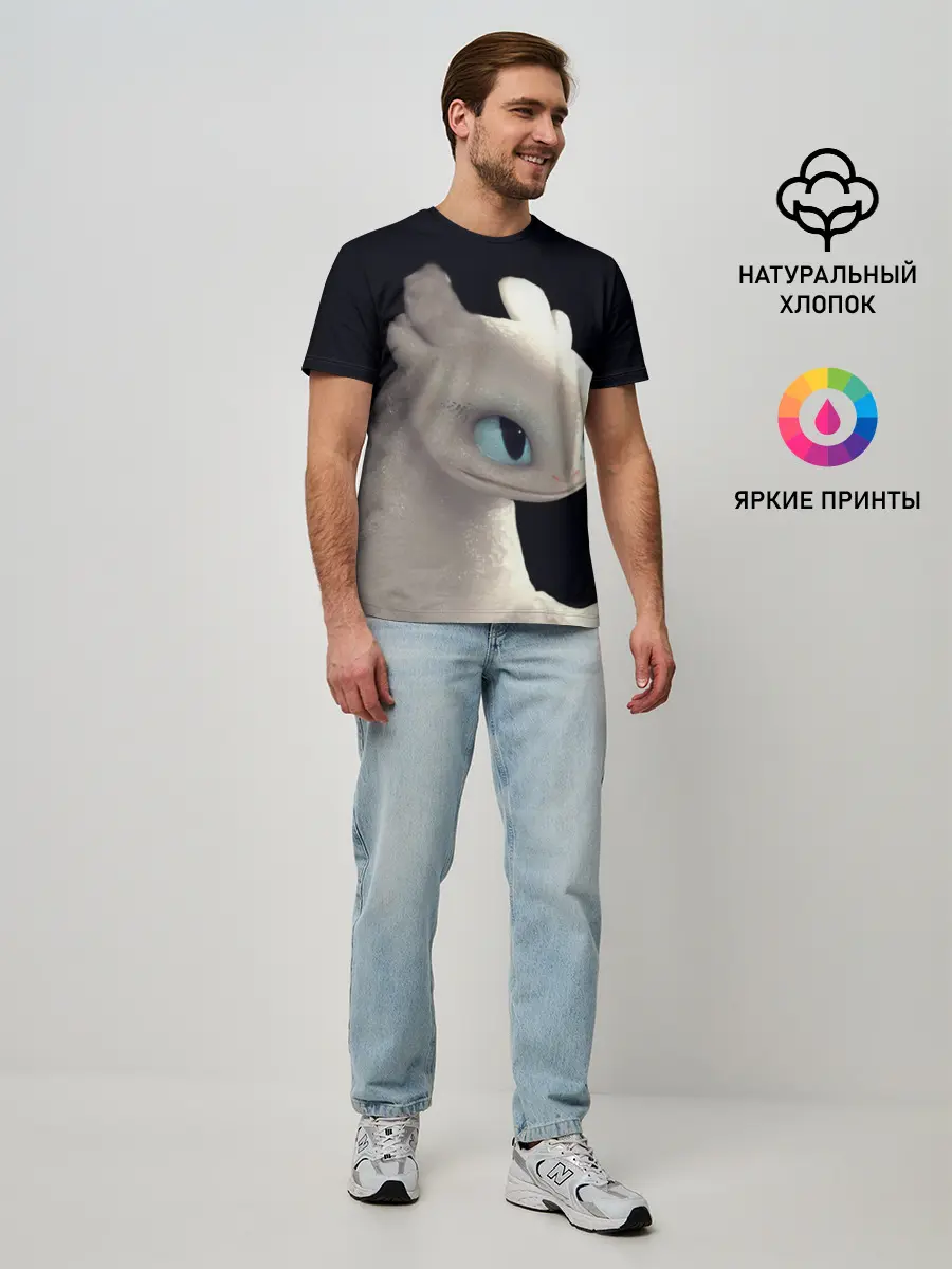 Мужская базовая футболка / Как приручить дракона