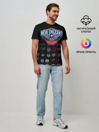 Мужская базовая футболка / New Orleans Pelicans