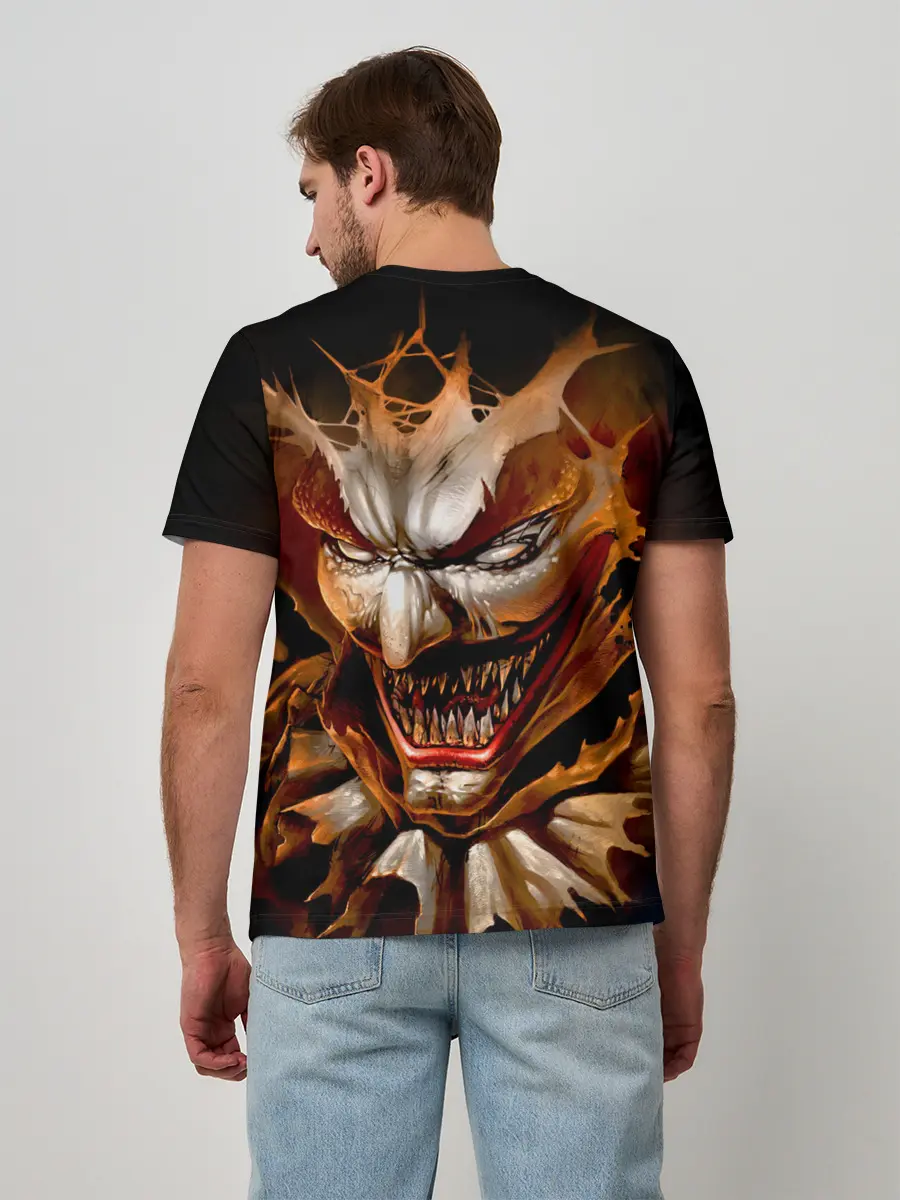 Мужская базовая футболка / Улыбка смерти в Хэллоуин