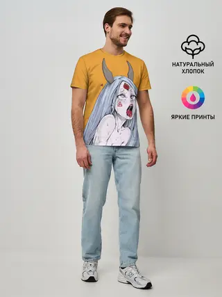 Мужская базовая футболка / Ahegao Kaguya