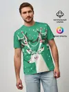 Мужская базовая футболка / Олень. Новый год