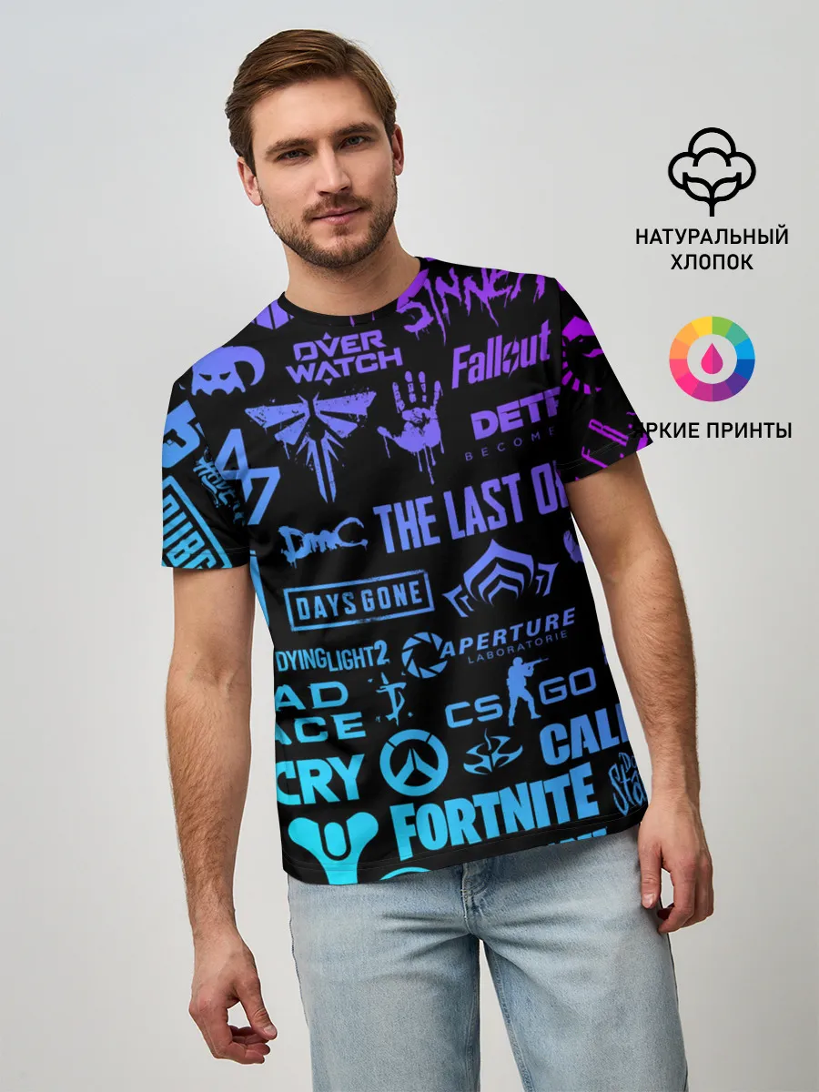 Мужская базовая футболка / ЛОГОТИПЫ ИГР
