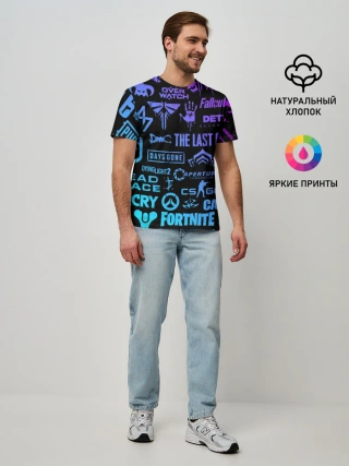 Мужская базовая футболка / ЛОГОТИПЫ ИГР