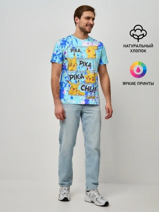 Мужская базовая футболка / Pikachu