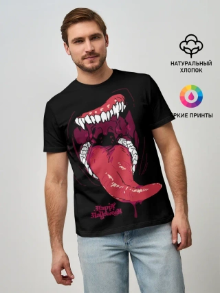 Мужская базовая футболка / Пасть хищника