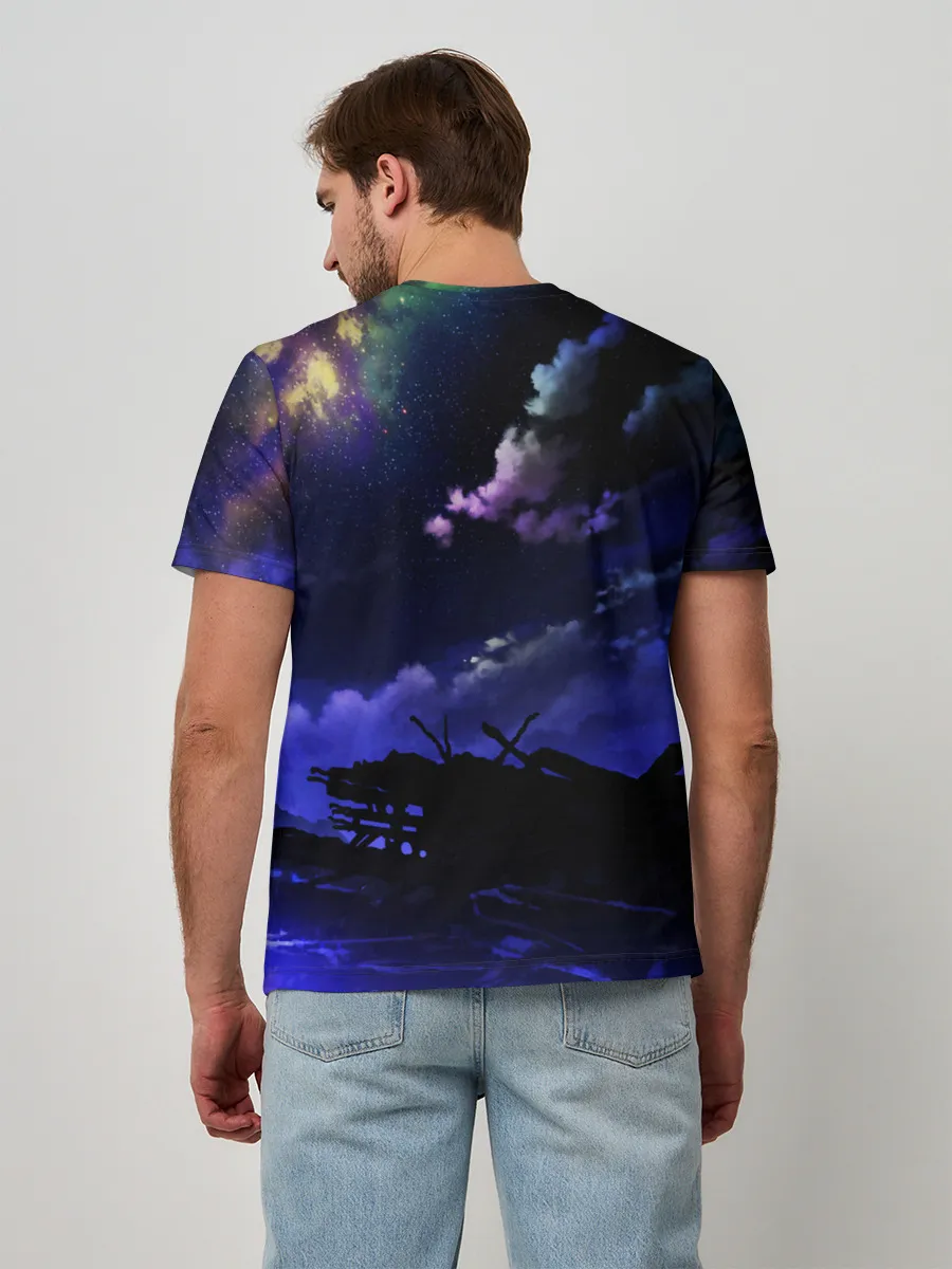 Мужская базовая футболка / Ночной закат