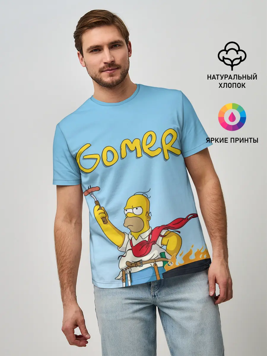 Мужская базовая футболка / Гомер