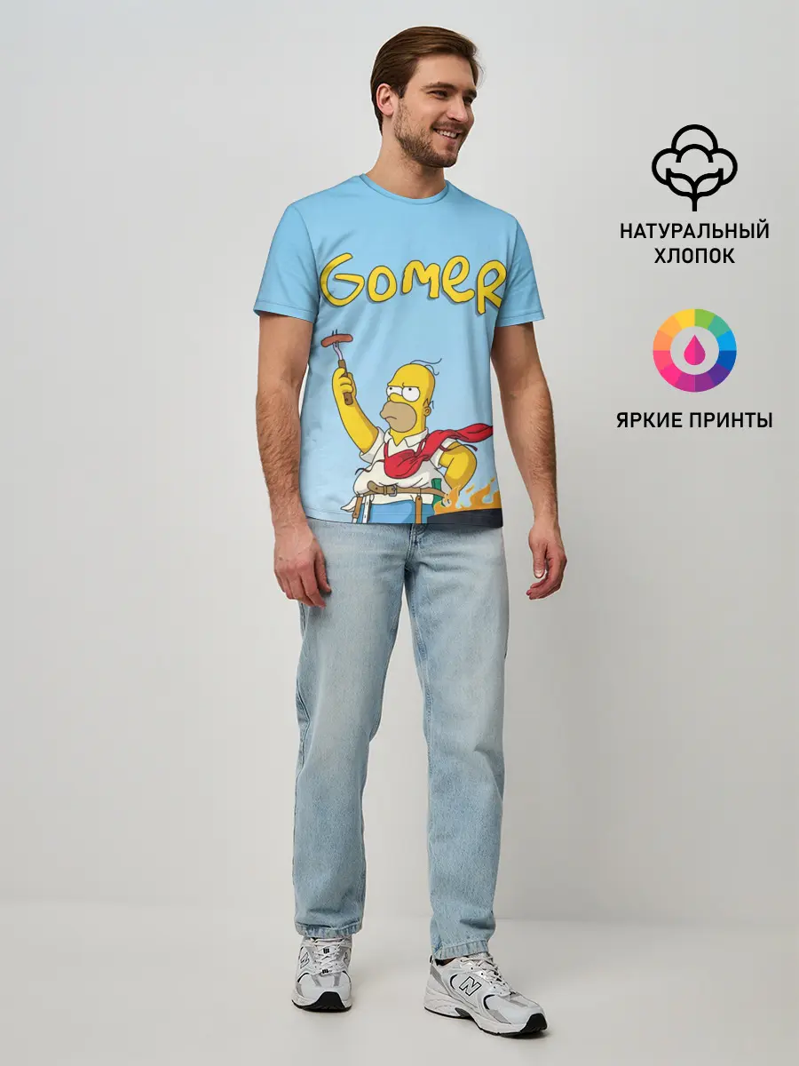 Мужская базовая футболка / Гомер