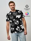 Мужская базовая футболка / Marshmello ЧБ