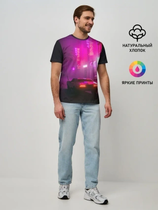 Мужская базовая футболка / НЕОНОВЫЙ ГОРОД | NEON CITY