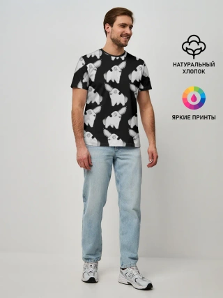 Мужская базовая футболка / Почитта в стиле manga