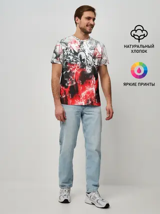 Мужская базовая футболка / One-Punch Man Collage