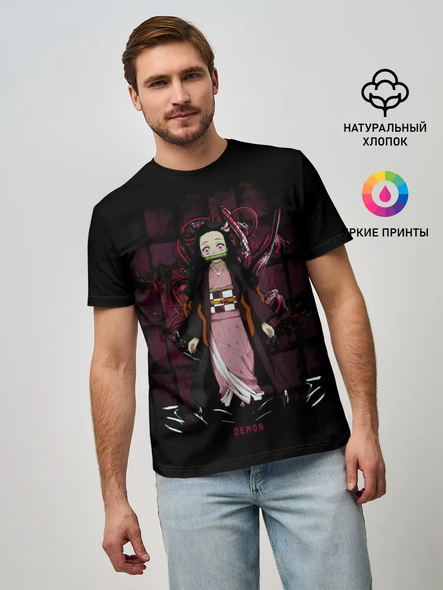Мужская базовая футболка / Nezuko Kamado Kimetsu no Yaiba