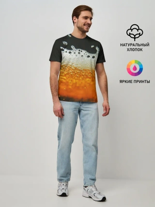 Мужская базовая футболка / ТЕМНОЕ ПИВО