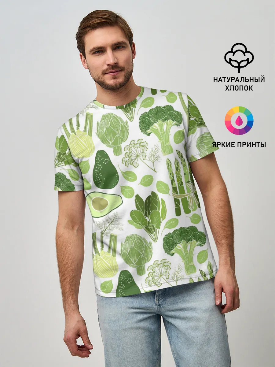 Мужская базовая футболка / овощи