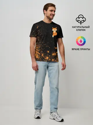 Мужская базовая футболка / Foxy - Paint