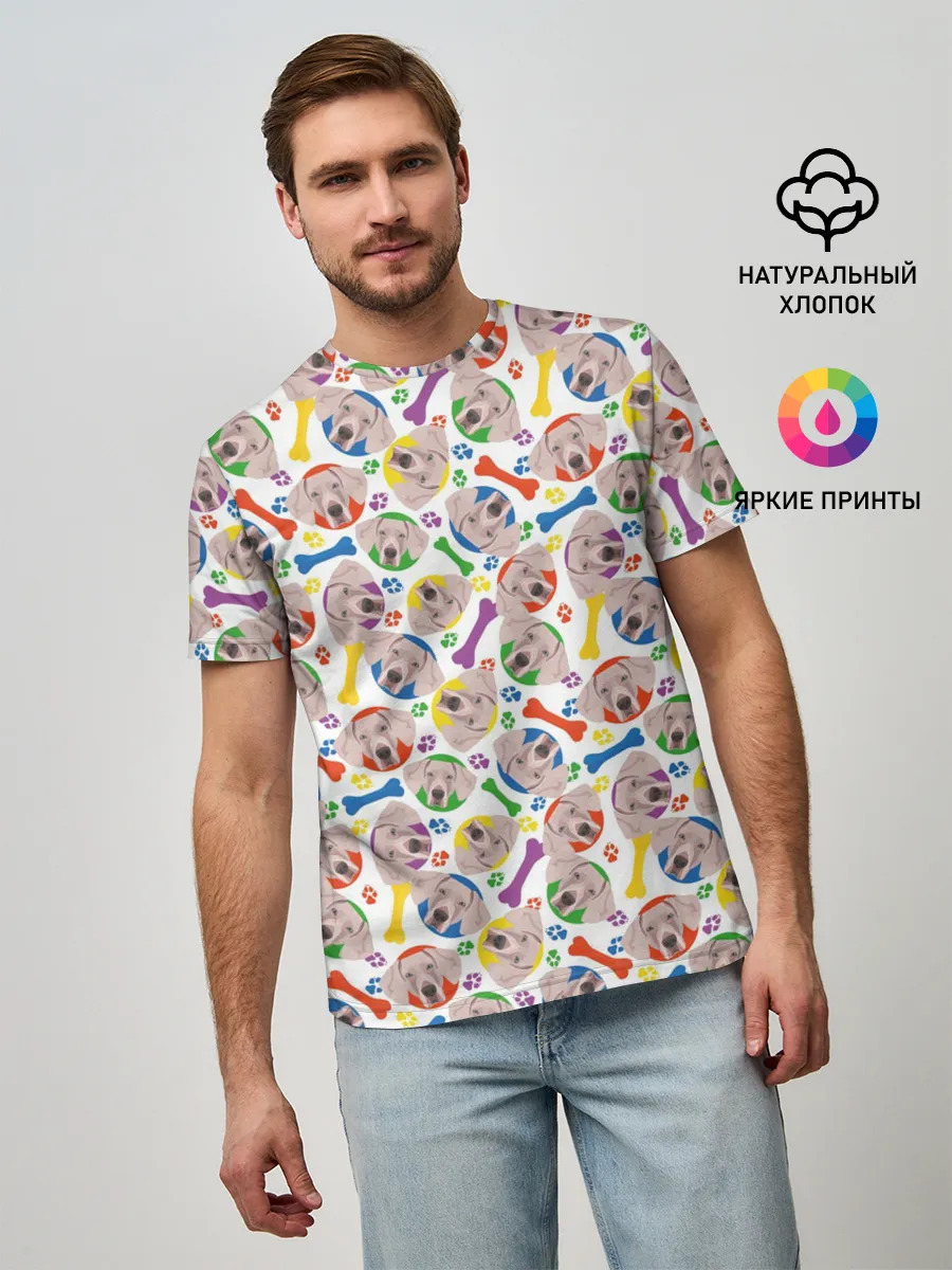 Мужская базовая футболка / Веймаранер