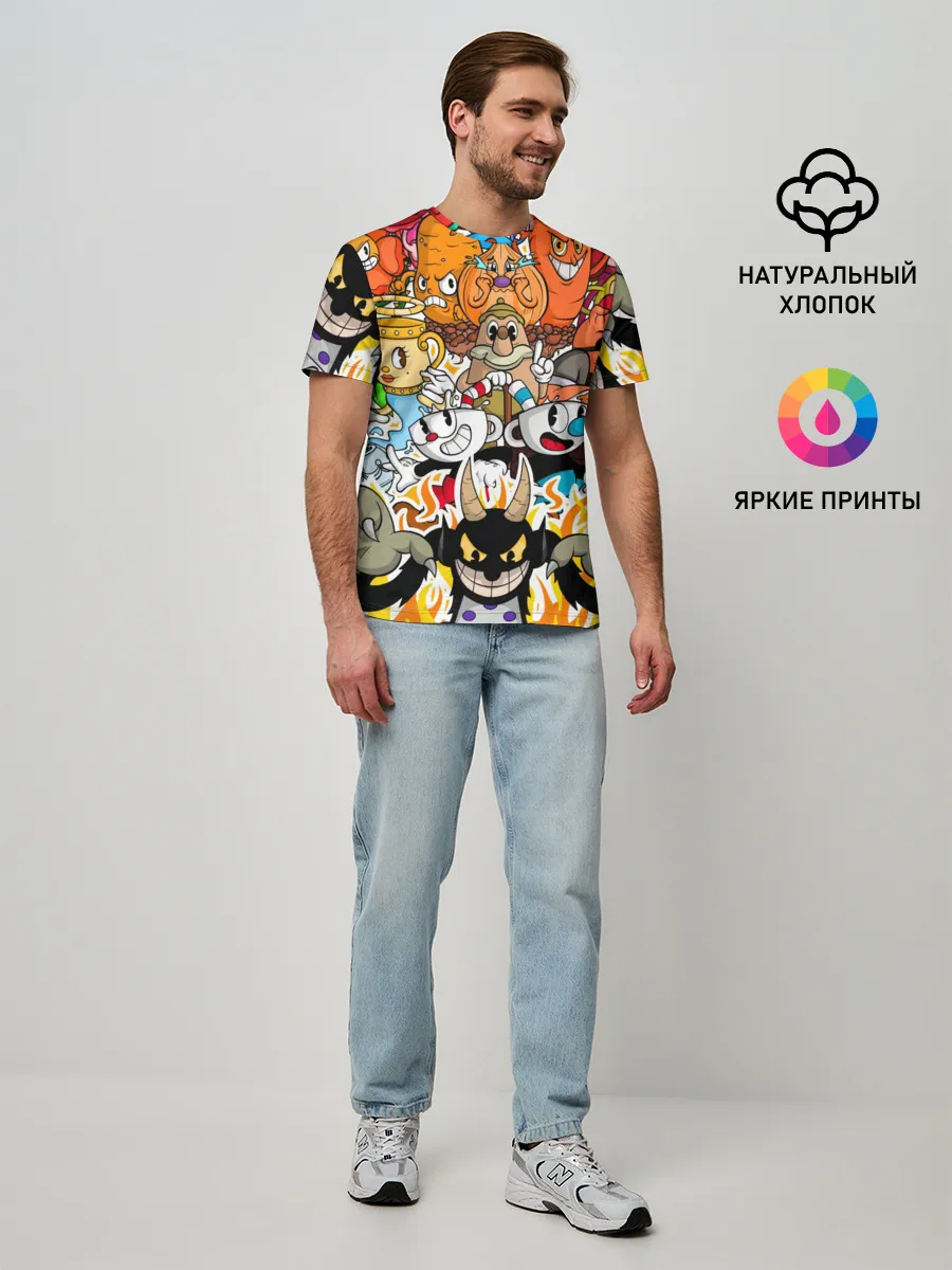 Мужская базовая футболка / CUPHEAD