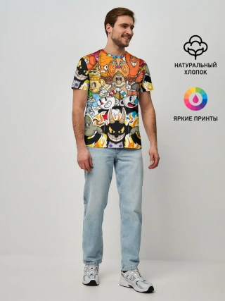 Мужская базовая футболка / CUPHEAD