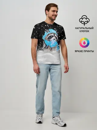 Мужская базовая футболка / Енот