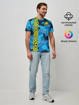 Мужская базовая футболка / Qazaqstan