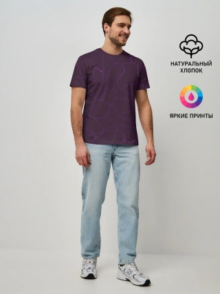 Мужская базовая футболка / Вишневые разломы