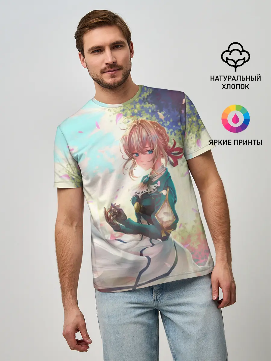 Мужская базовая футболка / Violet Evergarden_8