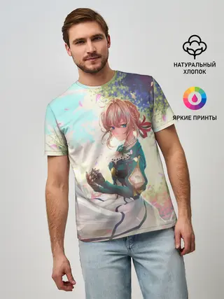 Мужская базовая футболка / Violet Evergarden_8