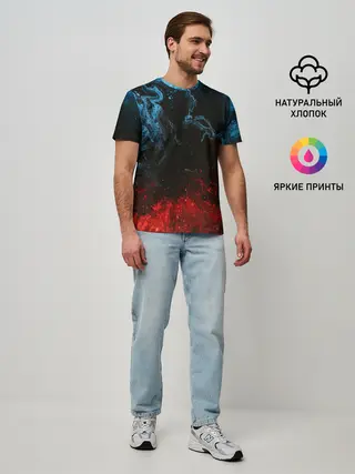 Мужская базовая футболка / Огонь И Вода