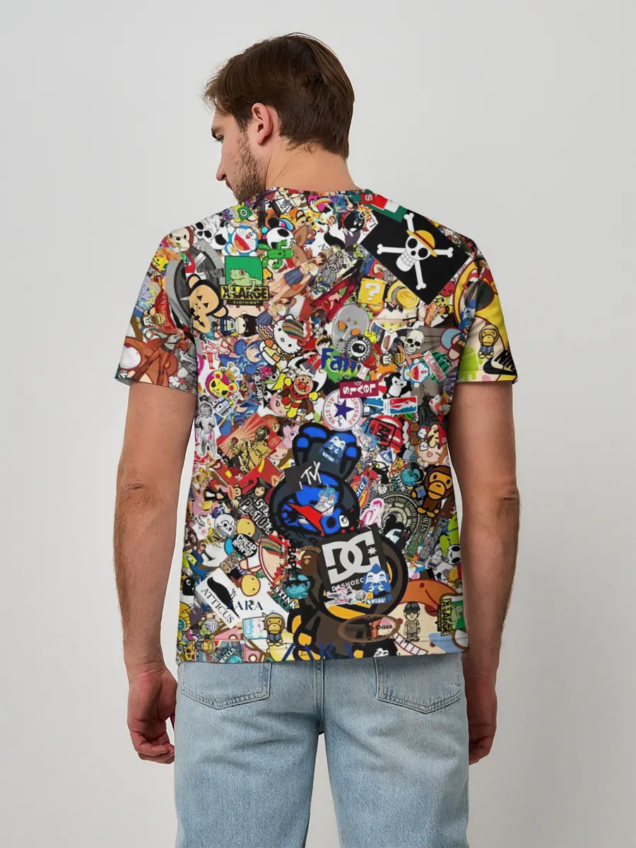 Мужская базовая футболка / Стикеры