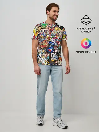 Мужская базовая футболка / Стикеры