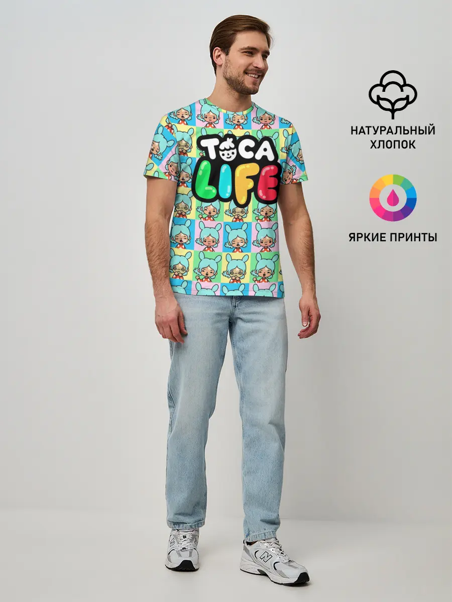 Мужская базовая футболка / Toca Boca logo | Тока Бока Рита