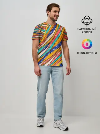 Мужская базовая футболка / Абстрактное течение